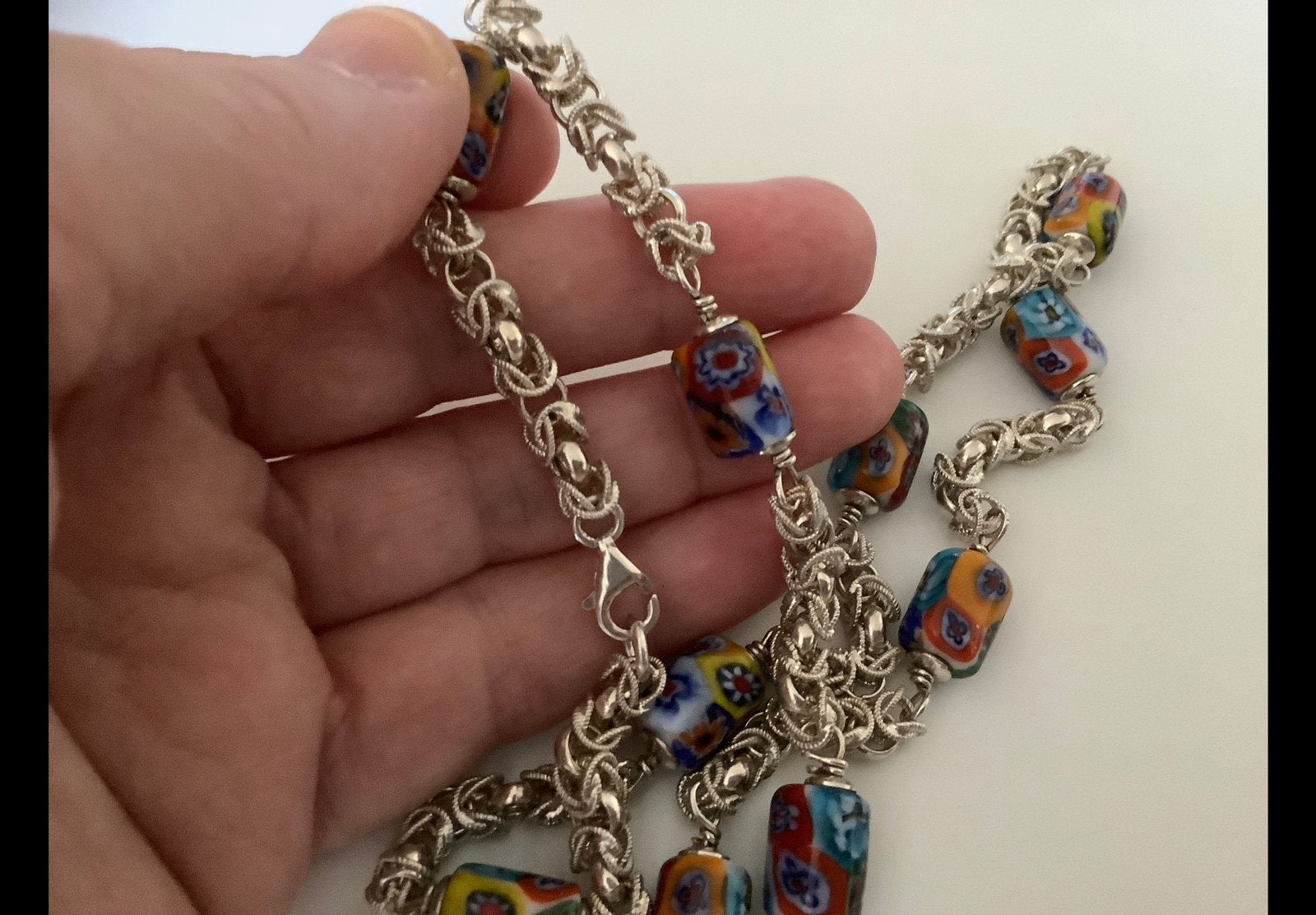 Vintage zilveren ketting Ala Kondre zilver 925, Verzenden, Zo goed als nieuw, Zilver, Zilver