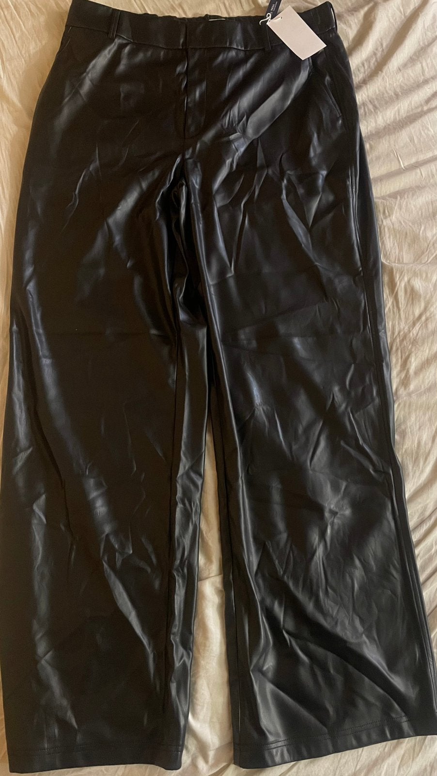 ONLY broek imitatie leer, Kleding | Dames, Broeken en Pantalons, Zwart, Maat 46/48 (XL) of groter, Nieuw, Ophalen of Verzenden