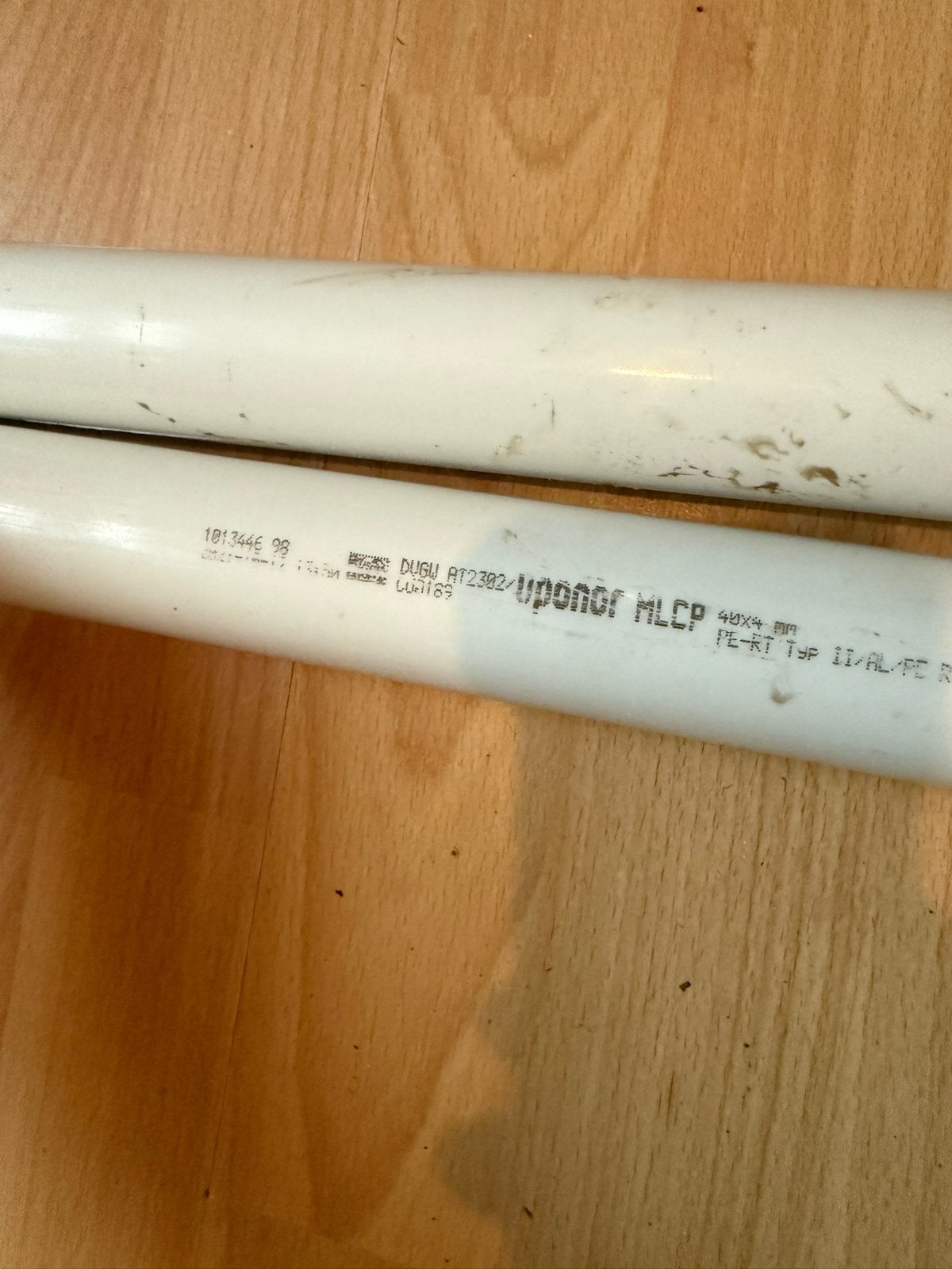 2x Uponor MLCP buizen 40mm, 1530mm lang, Ophalen of Verzenden, Gebruikt
