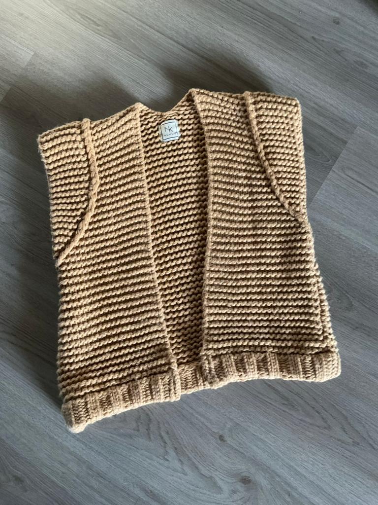 Nukus bodywarmer/gilet camelkleur, Kleding | Dames, Ophalen of Verzenden, Zo goed als nieuw, Maat 38/40 (M), Beige