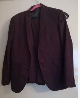 Nog bijna als Nieuw heren kostuum pak Paars van Heusen 46 S, Verzenden, Zo goed als nieuw, Maat 46 (S) of kleiner, Paars