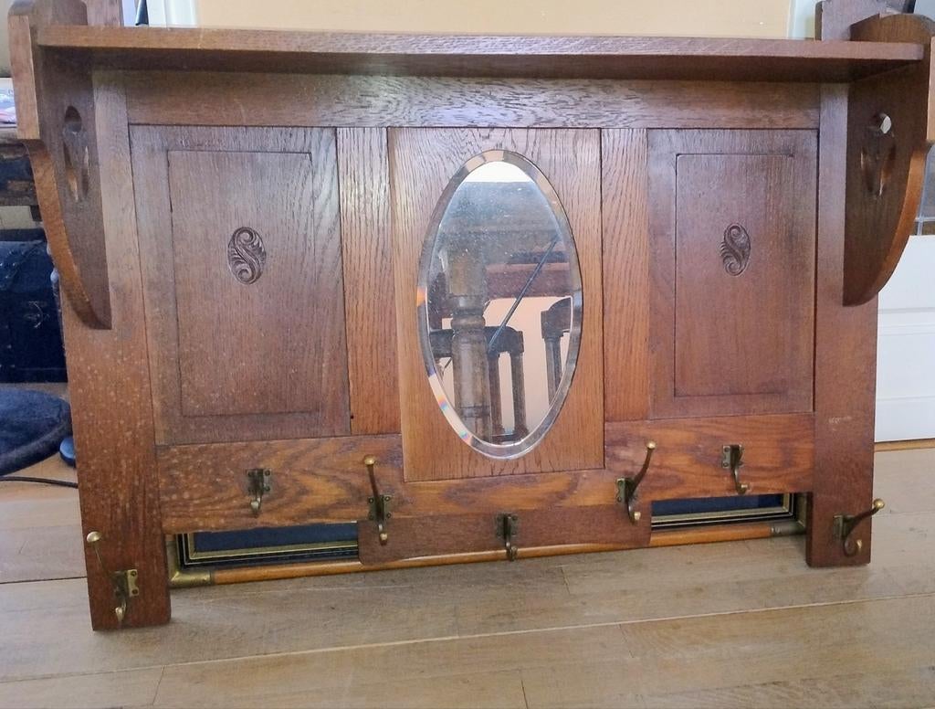 Antieke kapstok, Huis en Inrichting, Woonaccessoires | Kisten, Ophalen of Verzenden, Eikenhout, 75 tot 100 cm, 50 tot 75 cm