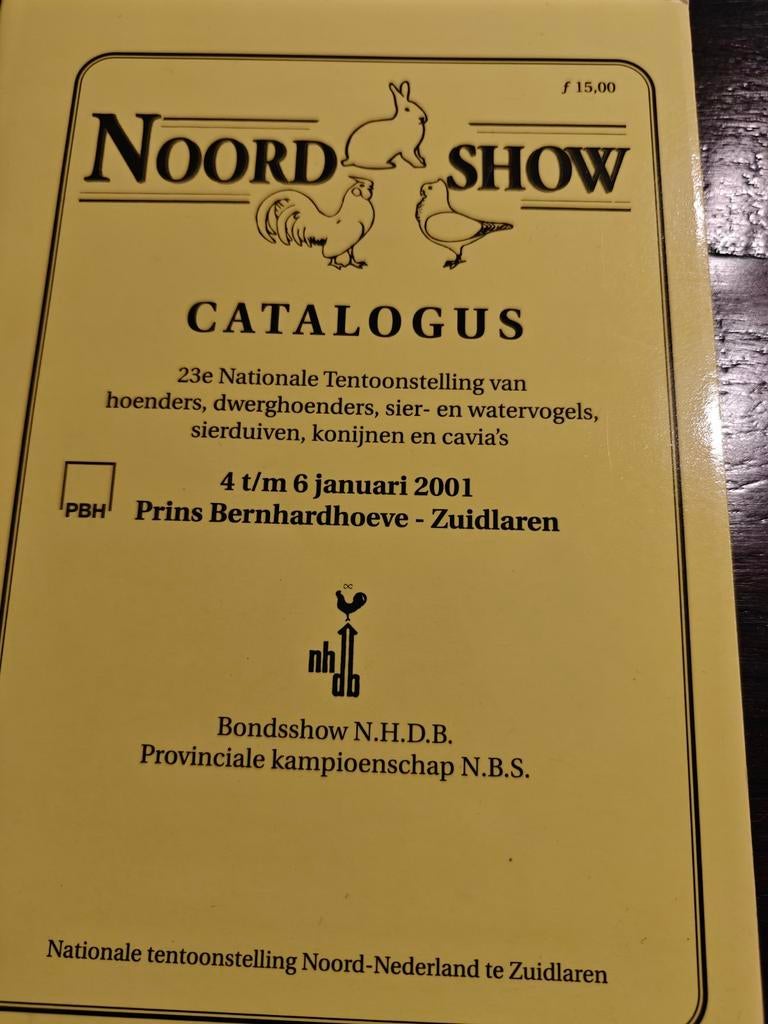 Catalogus Noordshow 2001 - Pluimvee, Konijnen, Cavia's, Onbekend, Nieuw, Ophalen of Verzenden, Catalogus