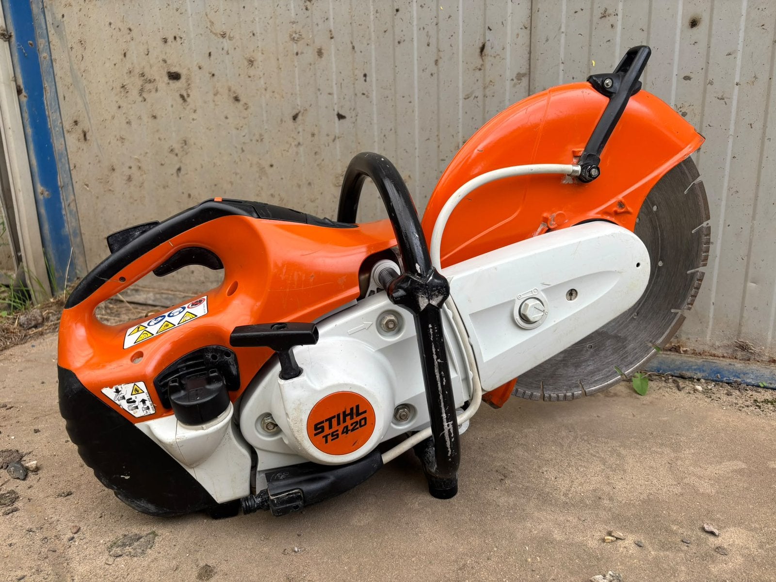 Stihl TS 420 bandenzaag 2021 benzine 350mm, Ophalen, Zo goed als nieuw, Onkruidsteker