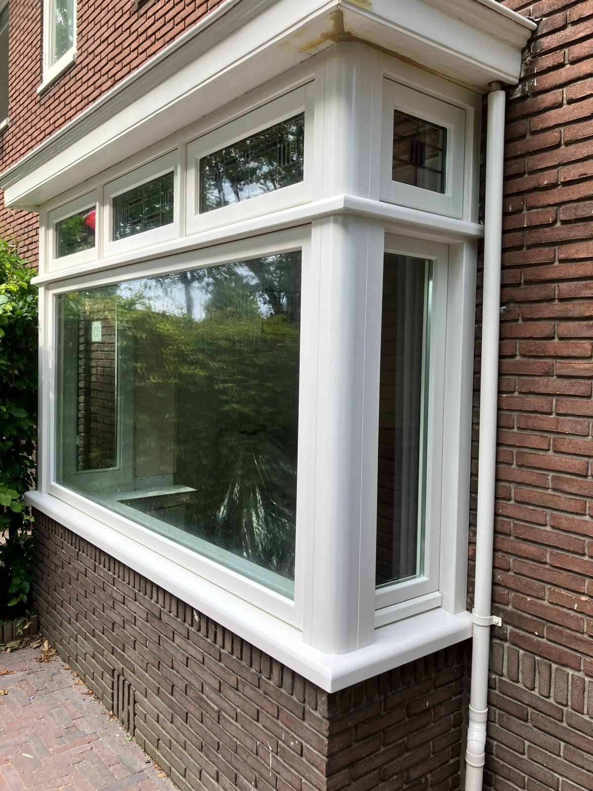 Mahoni erker kozijn jaren 30, Doe-het-zelf en Verbouw, Ophalen, Raamkozijn, Nieuw, 150 tot 225 cm