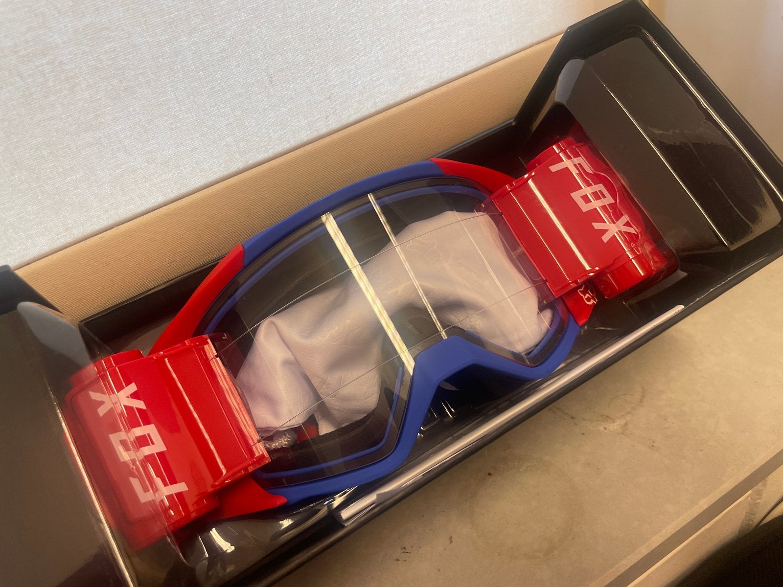Fox Main Stray Goggles - Rood/Blauw, Ophalen, Nieuw met kaartje, Heren, Overige merken