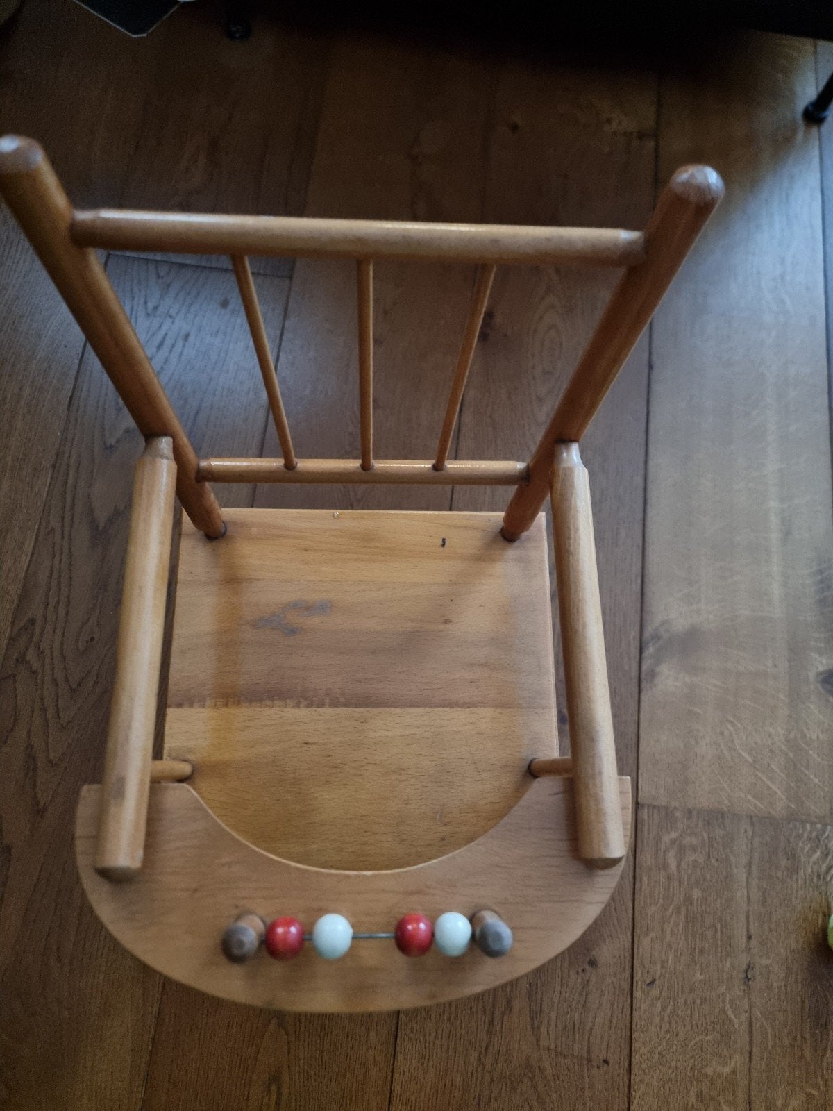 :
Vintage houten poppenstoel jaren 50/60 - Omvormbaar combi-, Ophalen