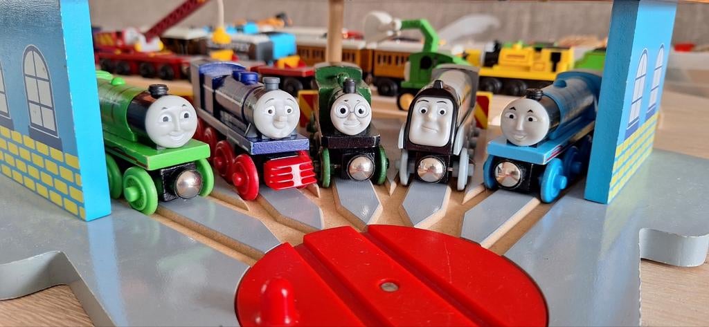 Grote set Thomas de Trein met rails, bruggen en accessoires, Ophalen of Verzenden