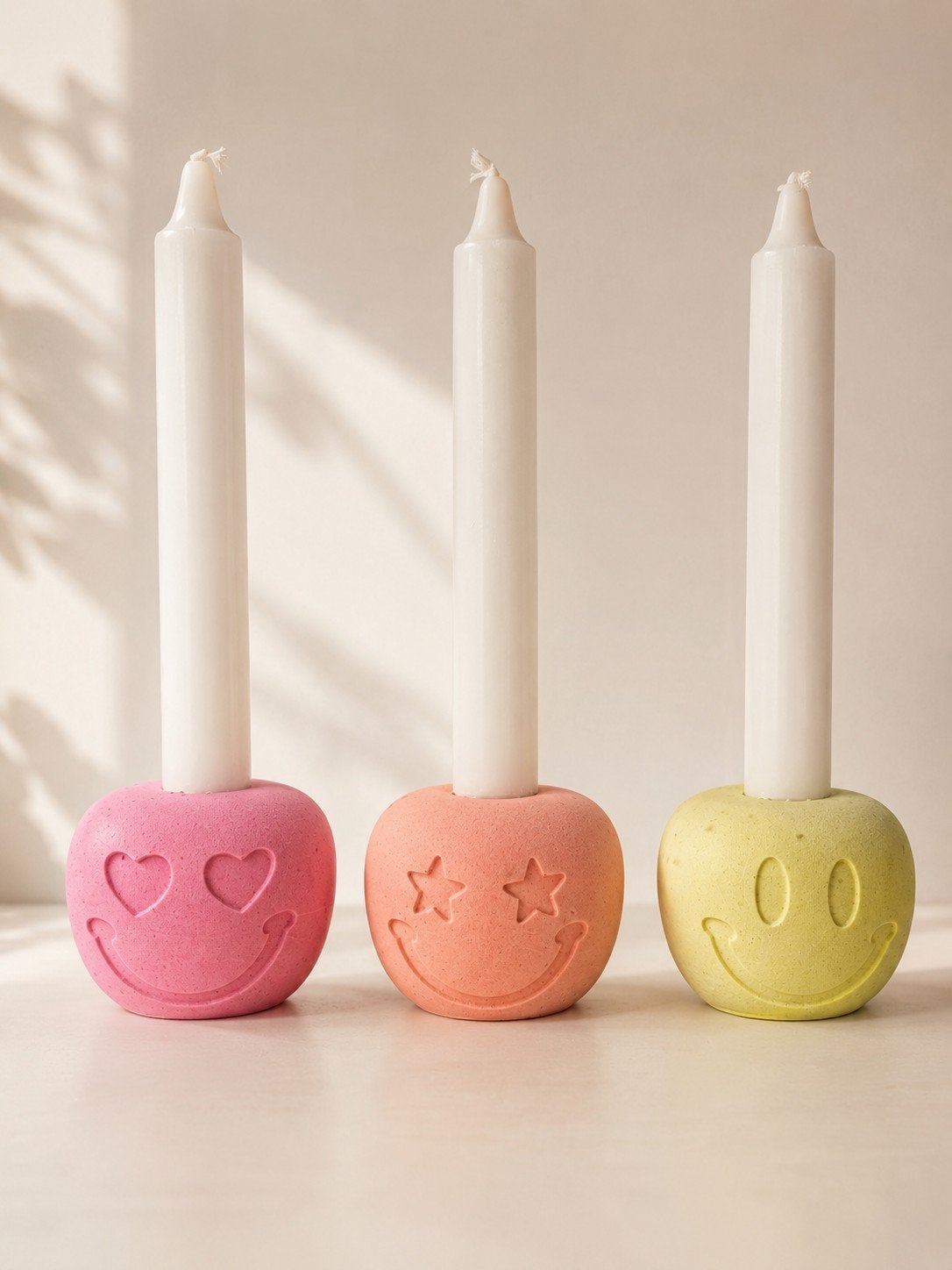 Smiley kandelaar, Overige materialen, Meerkleurig, Overige merken, Nieuw