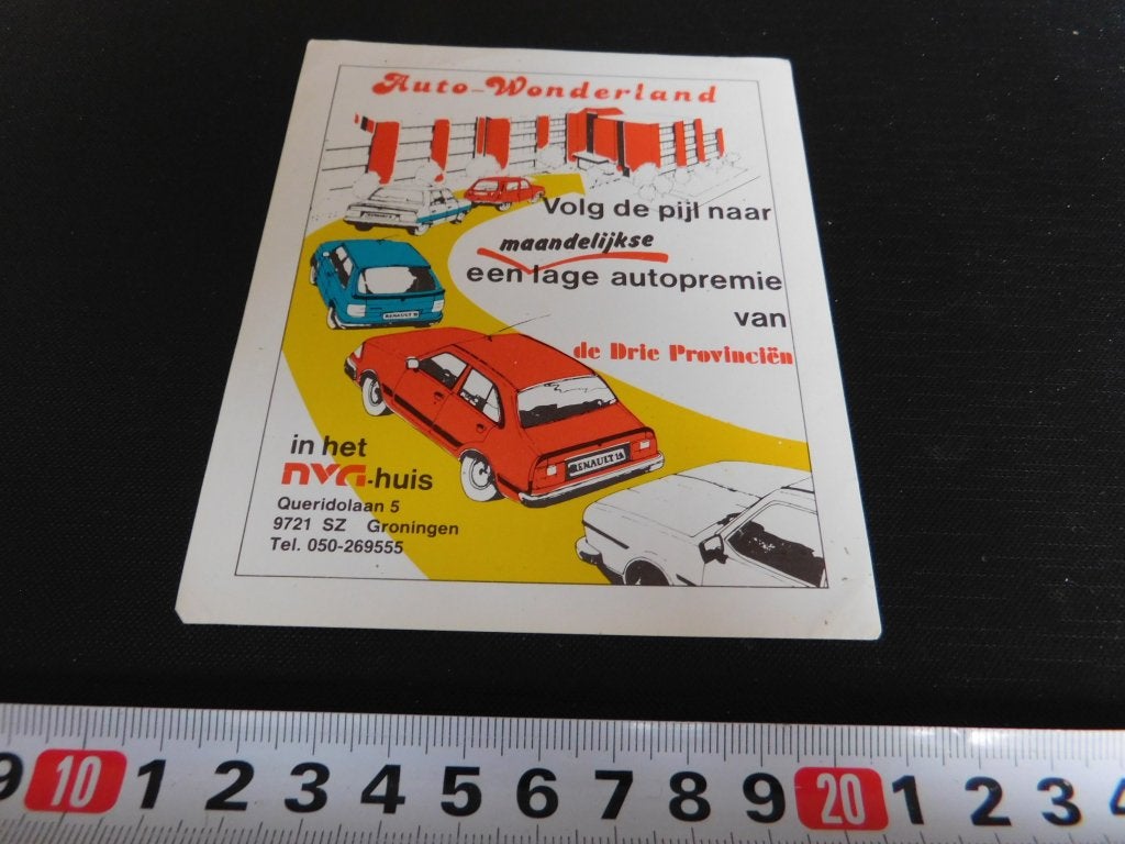 sticker Groningen NVG Huis Auto-Wonderland de Drie Provincië, Ophalen of Verzenden, Zo goed als nieuw