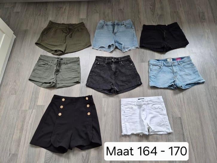 Korte broeken draagmaat 164 - 170, Kinderen en Baby's, Kinderkleding | Maat 164, Broek, Meisje, H&M, Ophalen of Verzenden