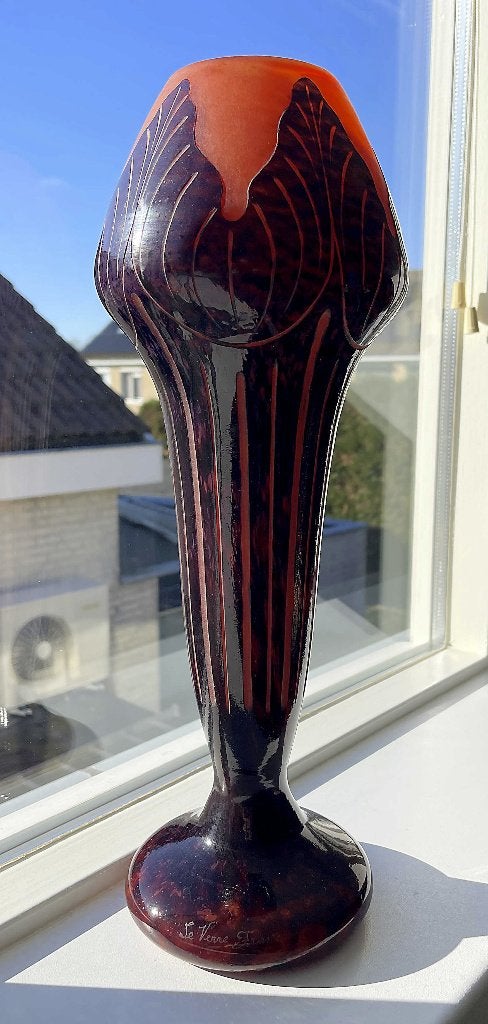 Le Verre Francais Charles Schneider art deco vaas, Ophalen of Verzenden