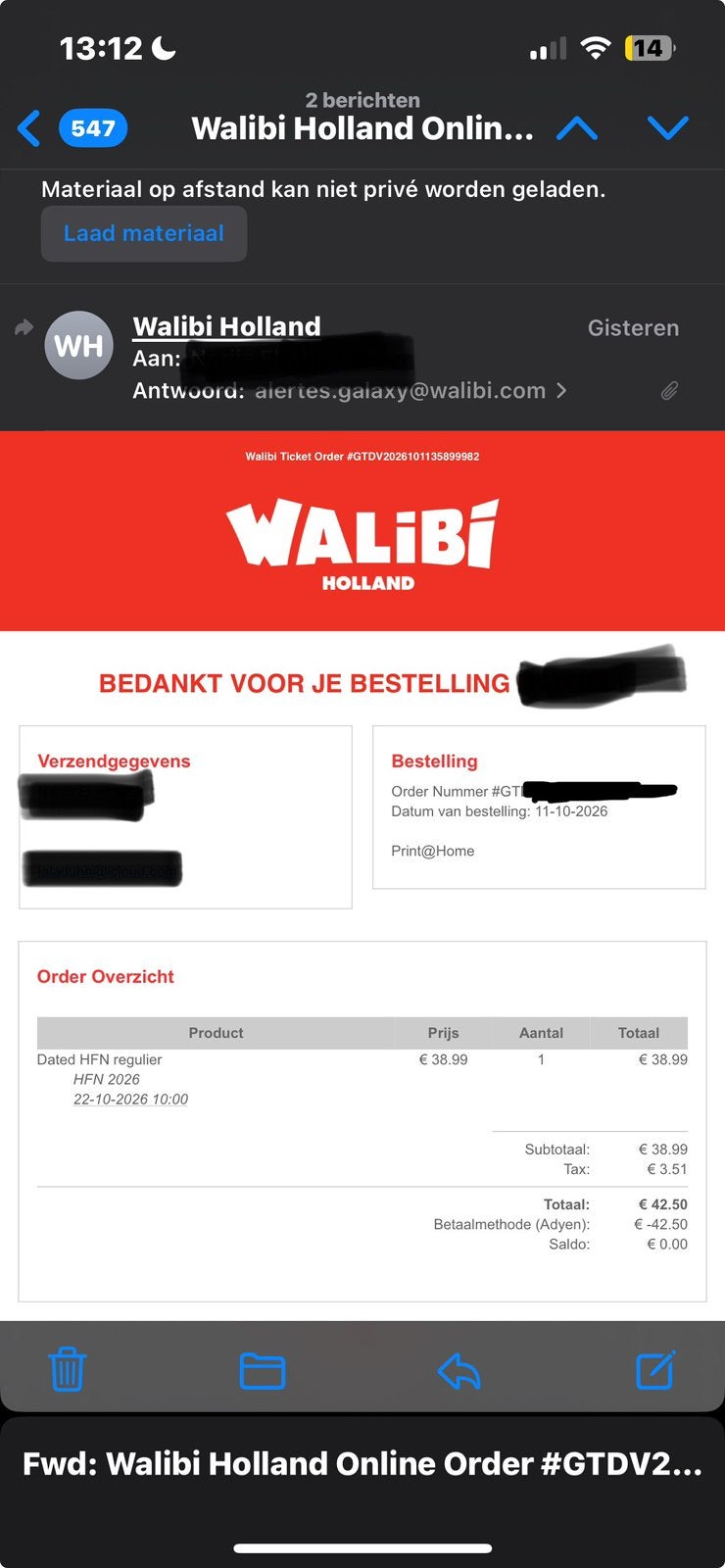 Walibi fright nicht ticket voor 22 oktober 2026, Eén persoon