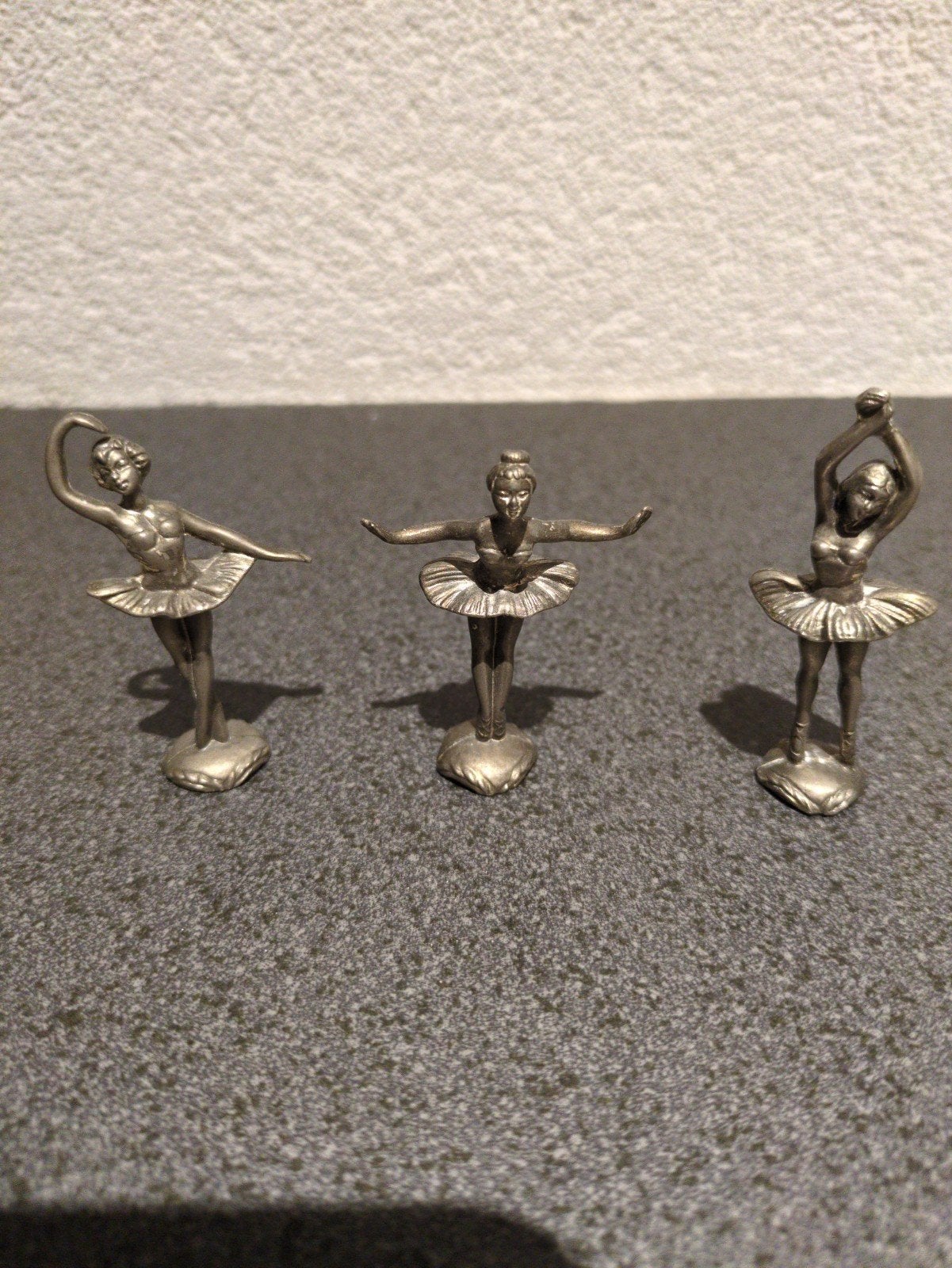 Set van 3 Vintage Metalen Ballerina Beeldjes, Ophalen of Verzenden, Gebruikt, Mens