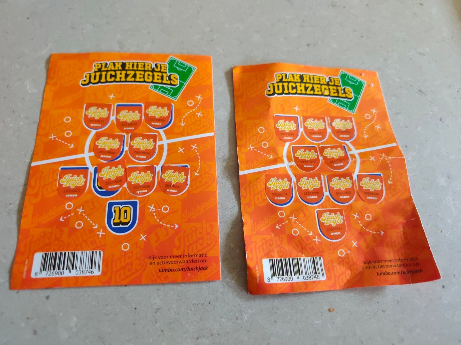 Jumbo Juichzegels spaarkaart (2 stuks), Jumbo, Ophalen of Verzenden