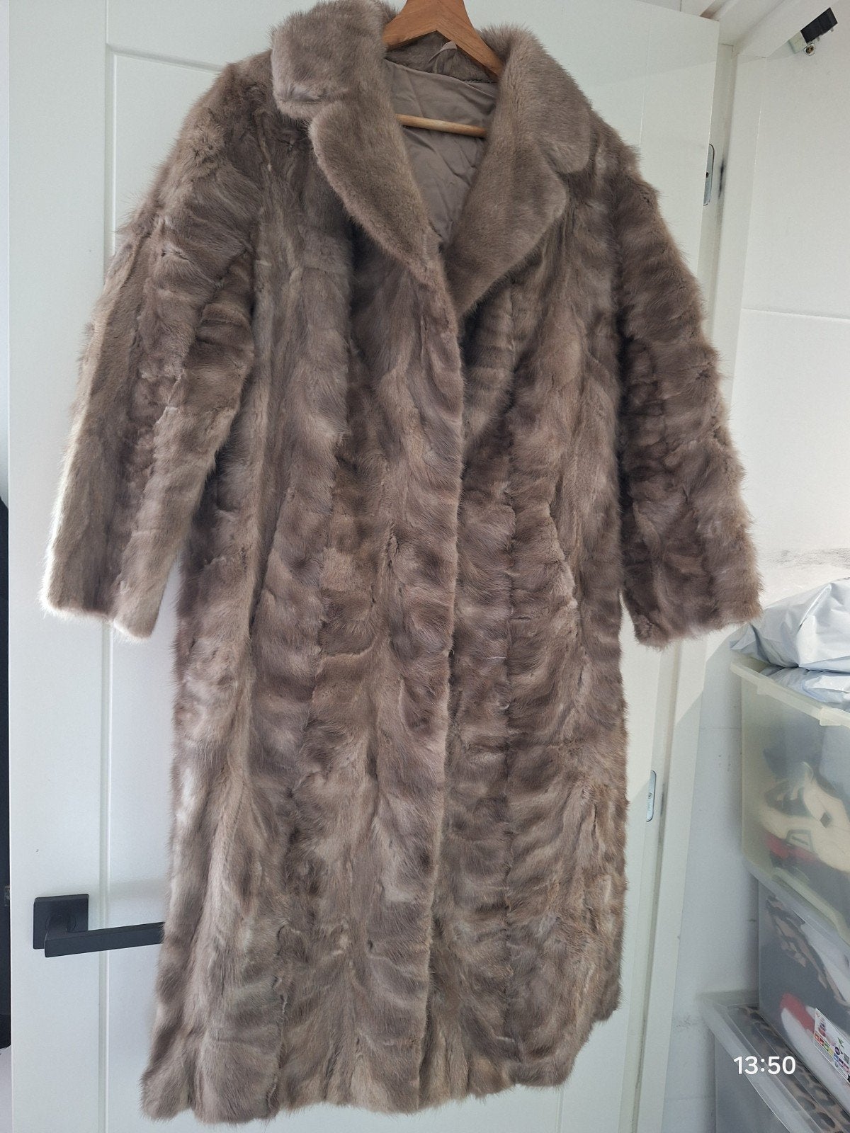 Handgemaakte Vintage Bontjas - Echte Bont, Maat 38/40 (M), Bruin, Ophalen of Verzenden, Onbekend (Handgemaakt)