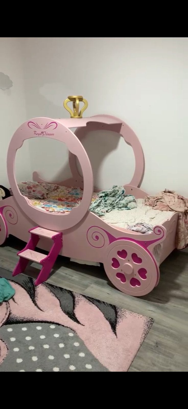 Princess bed, 85 tot 100 cm, Gebruikt, Ophalen of Verzenden, Lattenbodem