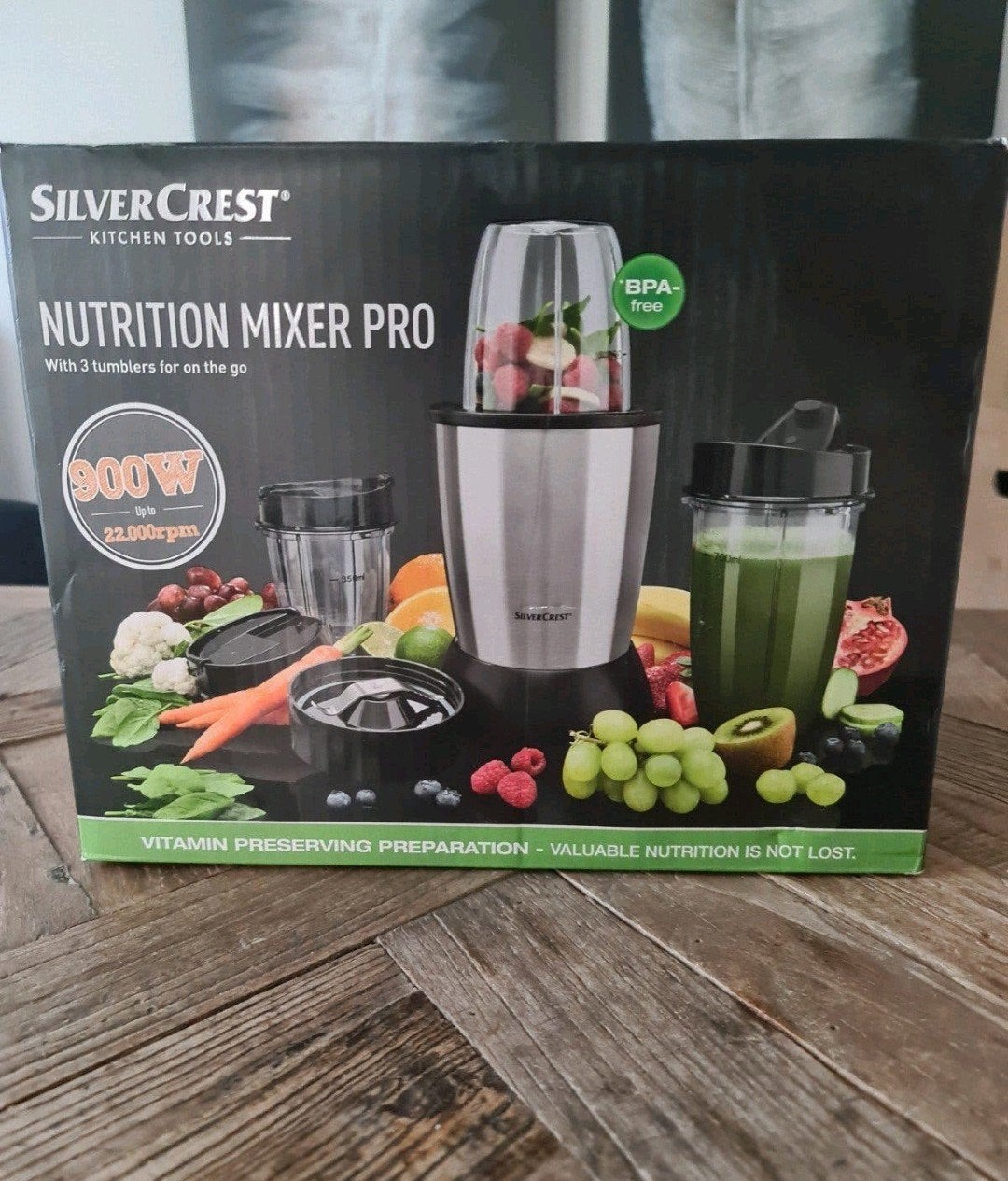 Silvercrest Nutrition Mixer Pro 900W - Nieuw in doos, Witgoed en Apparatuur, Blenders, Ophalen of Verzenden, Nieuw, Blender
