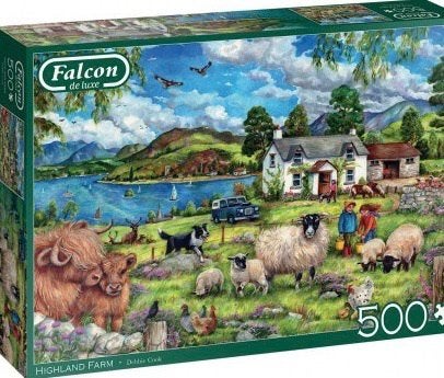 Falcon de Luxe - Highland Farm - 500 stukjes, Ophalen of Verzenden, 500 t/m 1500 stukjes, Nieuw, Legpuzzel