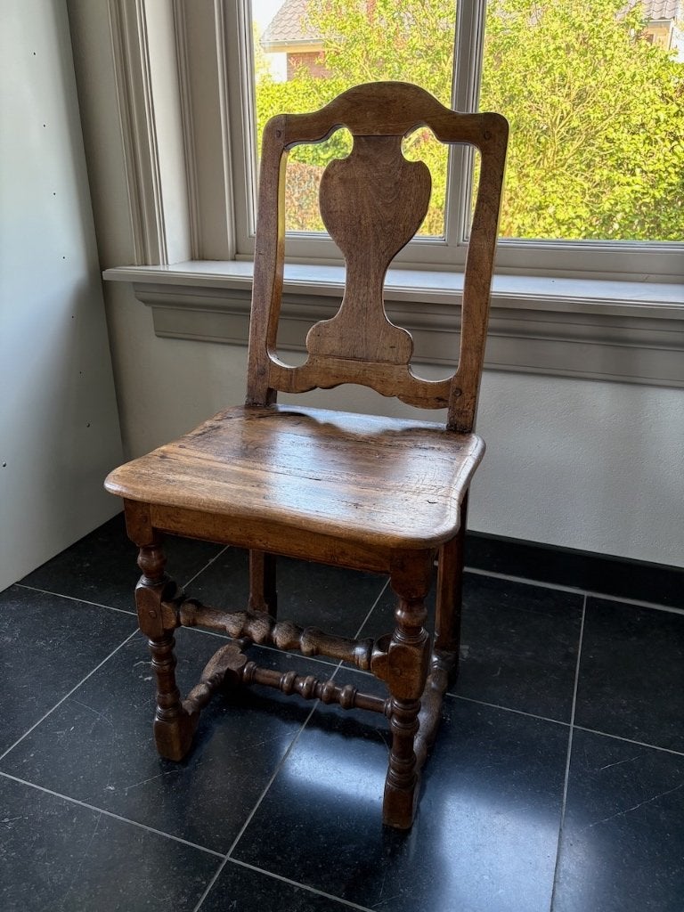 Antiek Houten Stoel, Ophalen, Gebruikt, Bruin, Eén