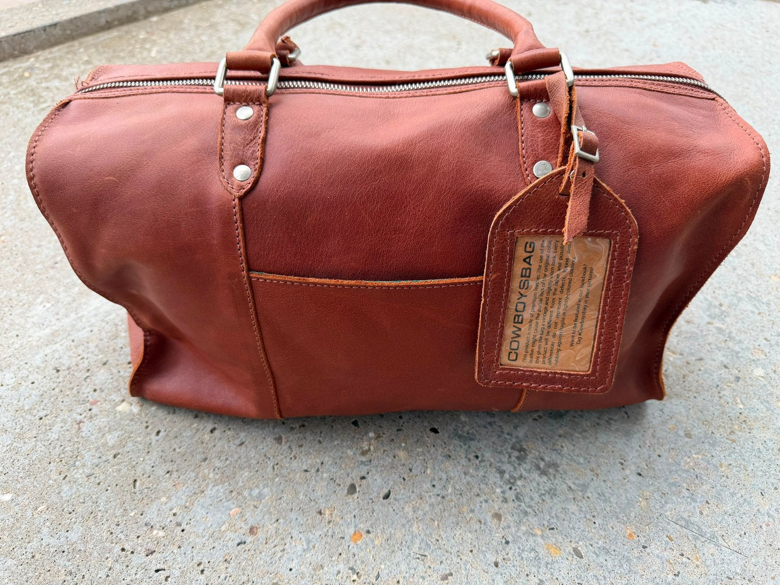 Cowboysbag luiertas bruin met groene binnenbekleding, Kinderen en Baby's, Luiertassen, Verzorgingstas, Bruin, Cowboysbag, Nieuw