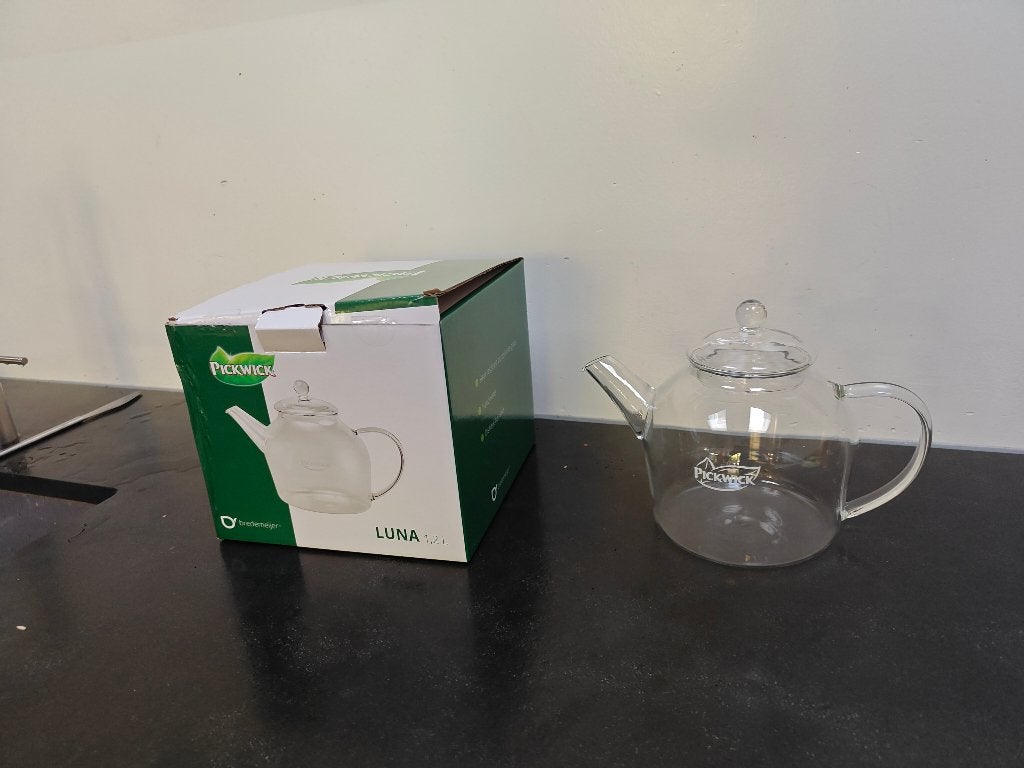 glazen theepot bredermeier luna, Pickwick, Onbekend, Ophalen of Verzenden, Zo goed als nieuw