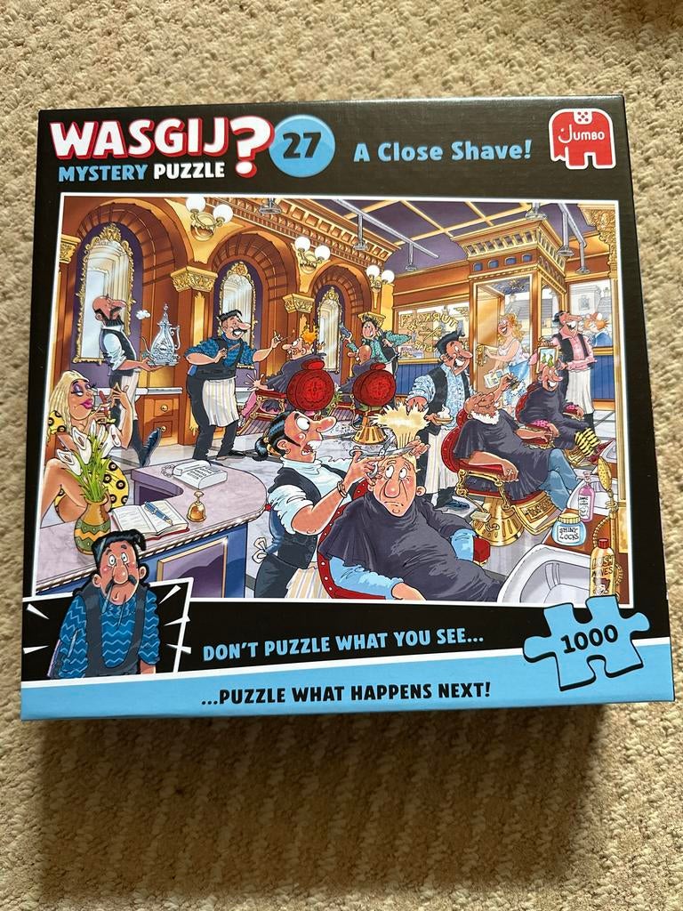 Wasgij? Mystery Puzzel 27: A Close Shave! (1000 stukjes), Ophalen, 500 t/m 1500 stukjes, Zo goed als nieuw, Legpuzzel