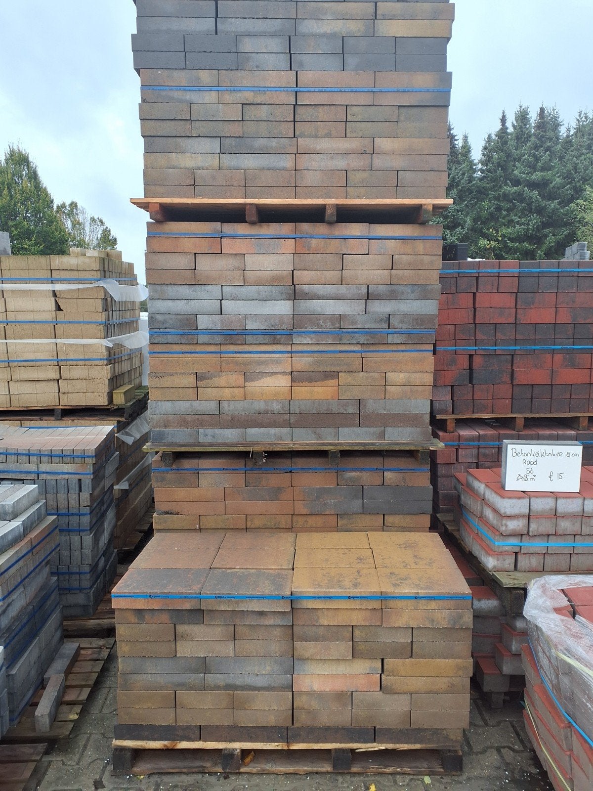 Mooie Partij Genuanceerde Terras Tegels - 20x30x6cm - 68,4m², Ophalen of Verzenden, Nieuw, Beton, Klinkers