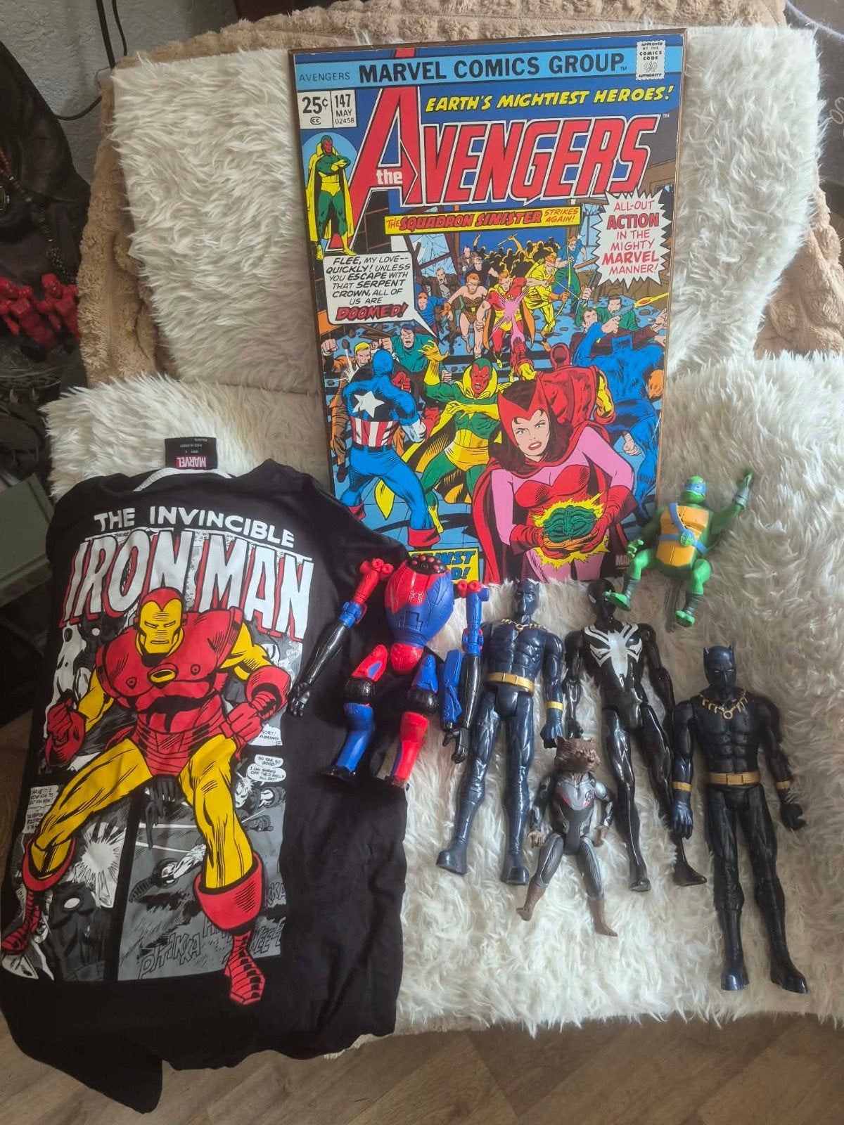 Marvel Collectie: Iron Man T-shirt, Beeldjes & Comic Art, Ophalen of Verzenden, Gebruikt