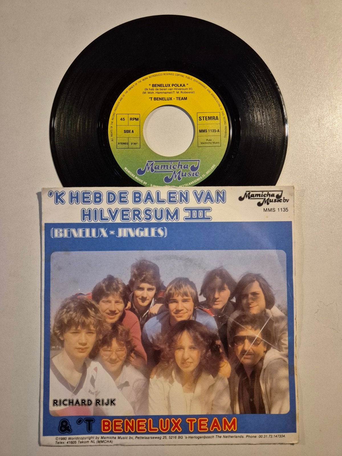 Benelux Team-Ik heb de balen van Hilversum 3, Ophalen of Verzenden, Zo goed als nieuw, 7 inch, Levenslied of Smartlap