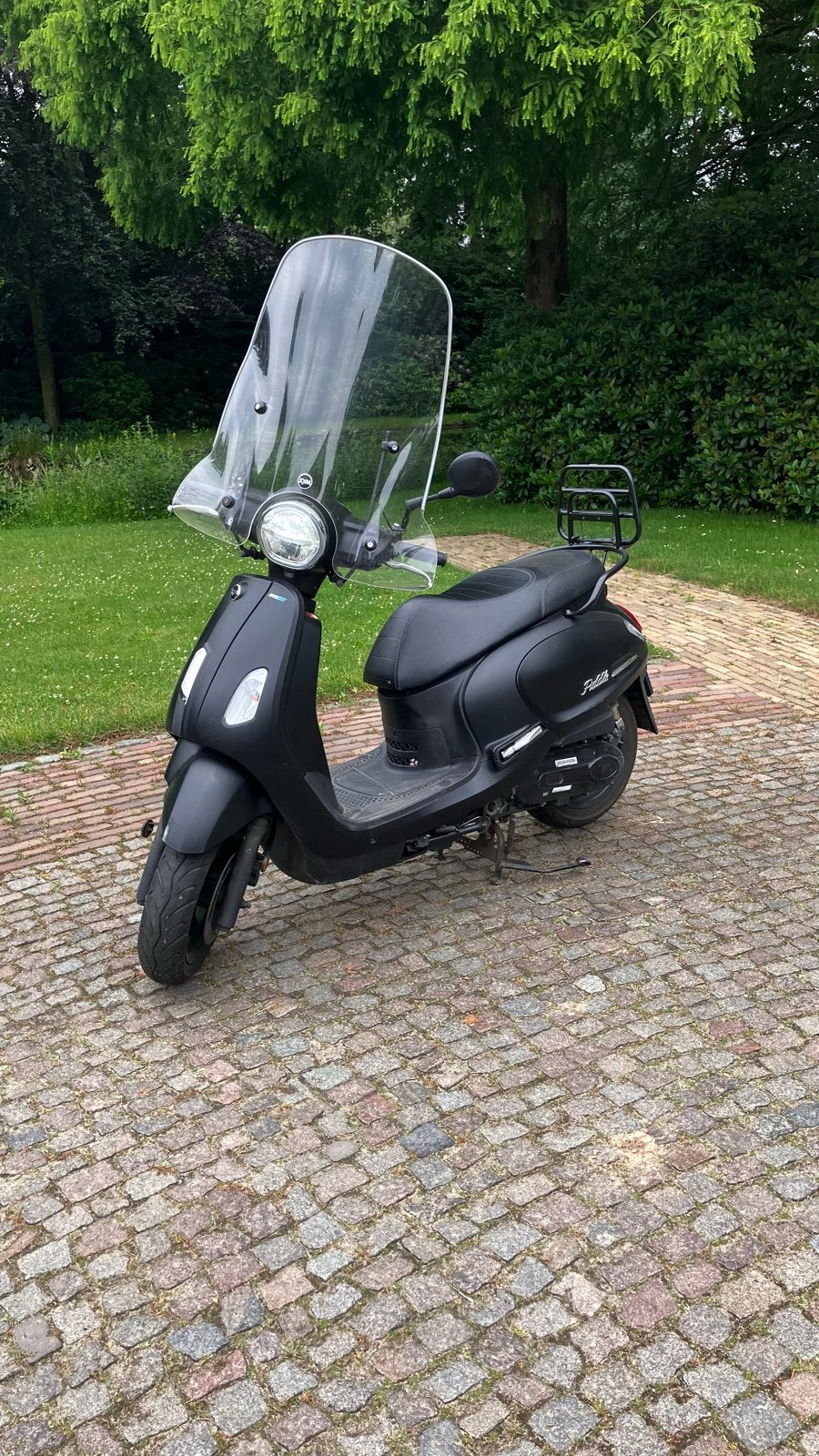 Mooie SYM Fiddle 4 in matzwart -compleet en goed onderhouden, Ophalen, Gebruikt, Maximaal 45 km/u, Benzine