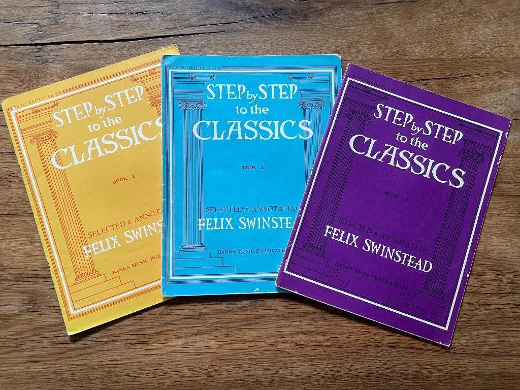 Bladmuziek piano step by step to the classics, Muziek en Instrumenten, Bladmuziek, Gebruikt, Klassiek, Les of Cursus, Ophalen of Verzenden