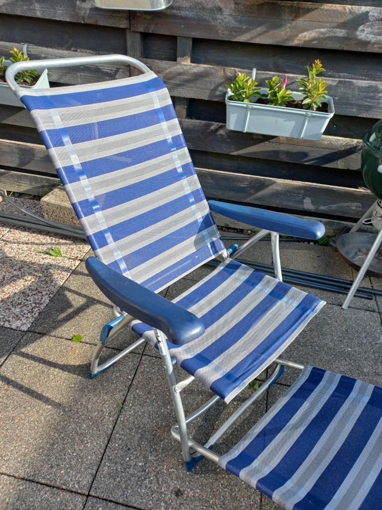 Crespo camping stoel campingstoel met sampler lichtgewicht, Ophalen, Gebruikt, Campingstoel