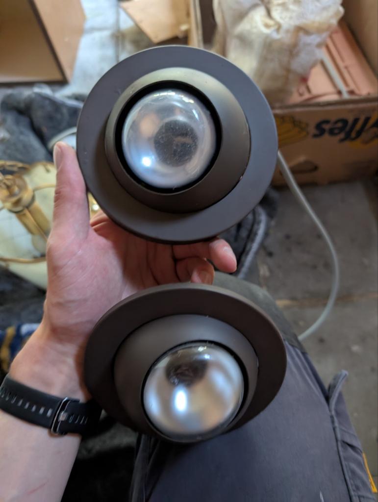 2 Vintage Inbouw Spotjes - Ophalen, Huis en Inrichting, Lampen | Spots, Ophalen, Gebruikt, Metaal of Aluminium, Vintage