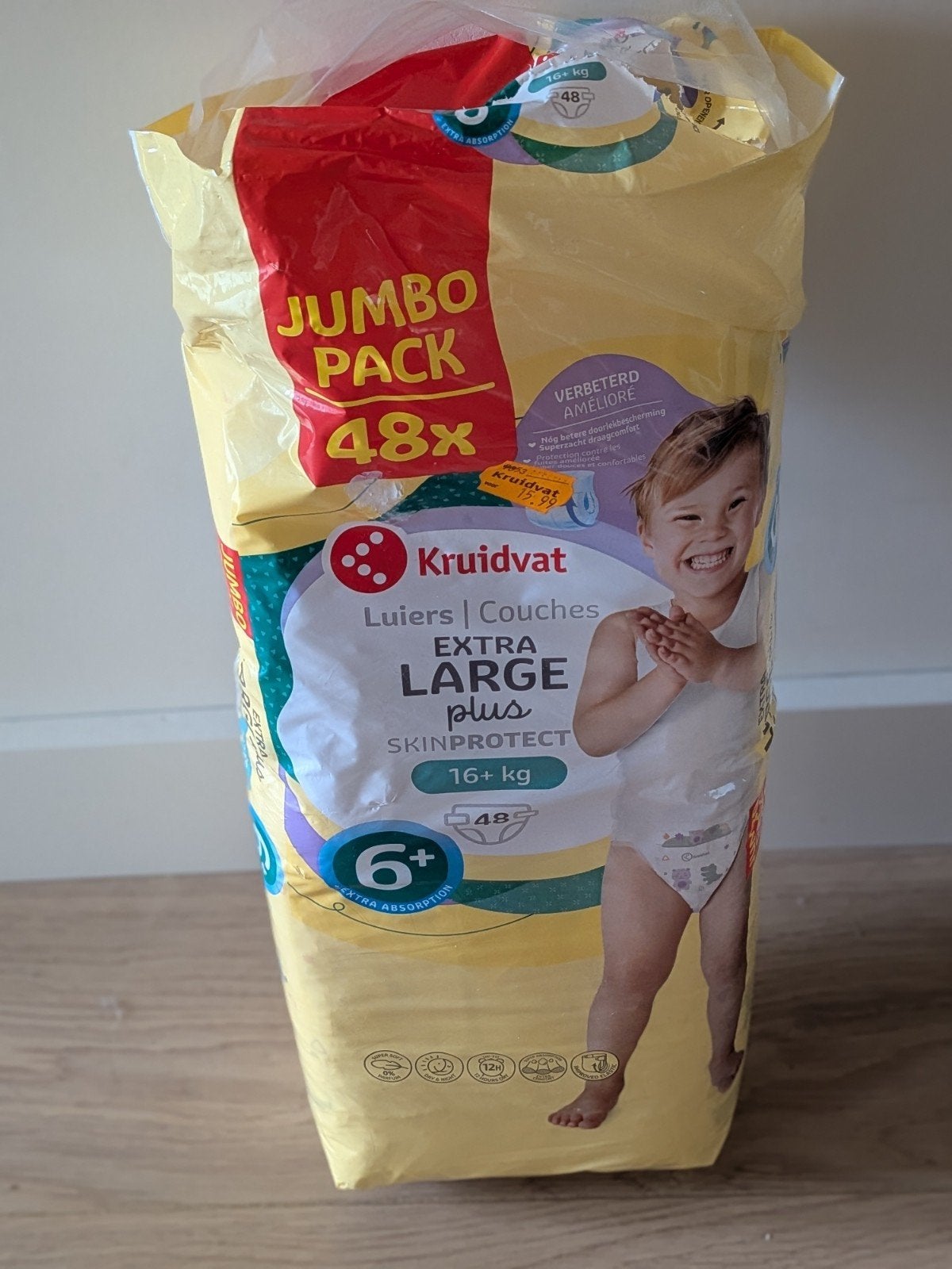 Kruidvat luiers maat 6+ Jumbo pack, Ophalen of Verzenden, Nieuw, Open