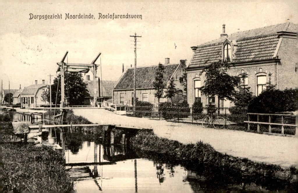 Roelofarendsveen Dorpsgezicht Noordeinde # 507, Verzamelen, Ansichtkaarten | Nederland, Verzenden, Voor 1920, Gelopen, Zuid-Holland
