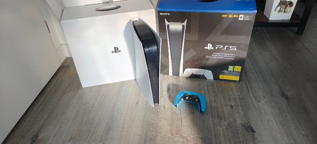 PlayStation 5 Digital Edition – met blauwe controller, Spelcomputers en Games, Spelcomputers | Sony PlayStation 5, Ophalen of Verzenden