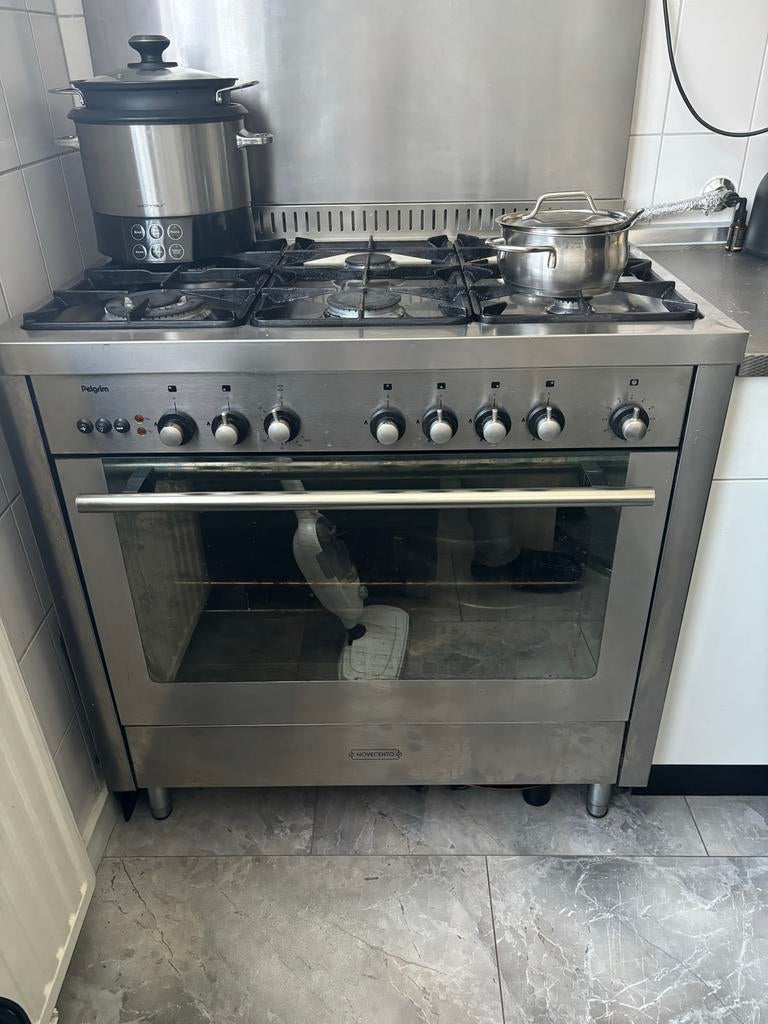 Pelgrim Gasfornuis met Oven en Afzuigkap - Z.G.A.N., 60 cm of meer, Ophalen of Verzenden, Zo goed als nieuw, Gas