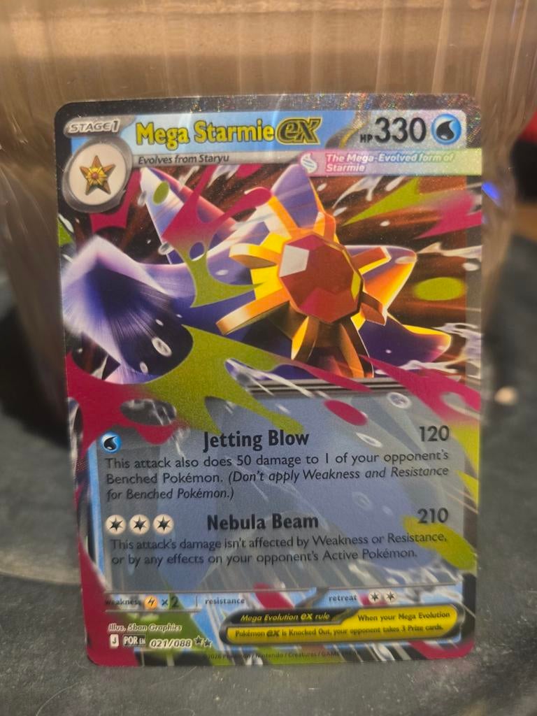 Mega Starmie EX 21/88 Pokémon kaart, Ophalen of Verzenden