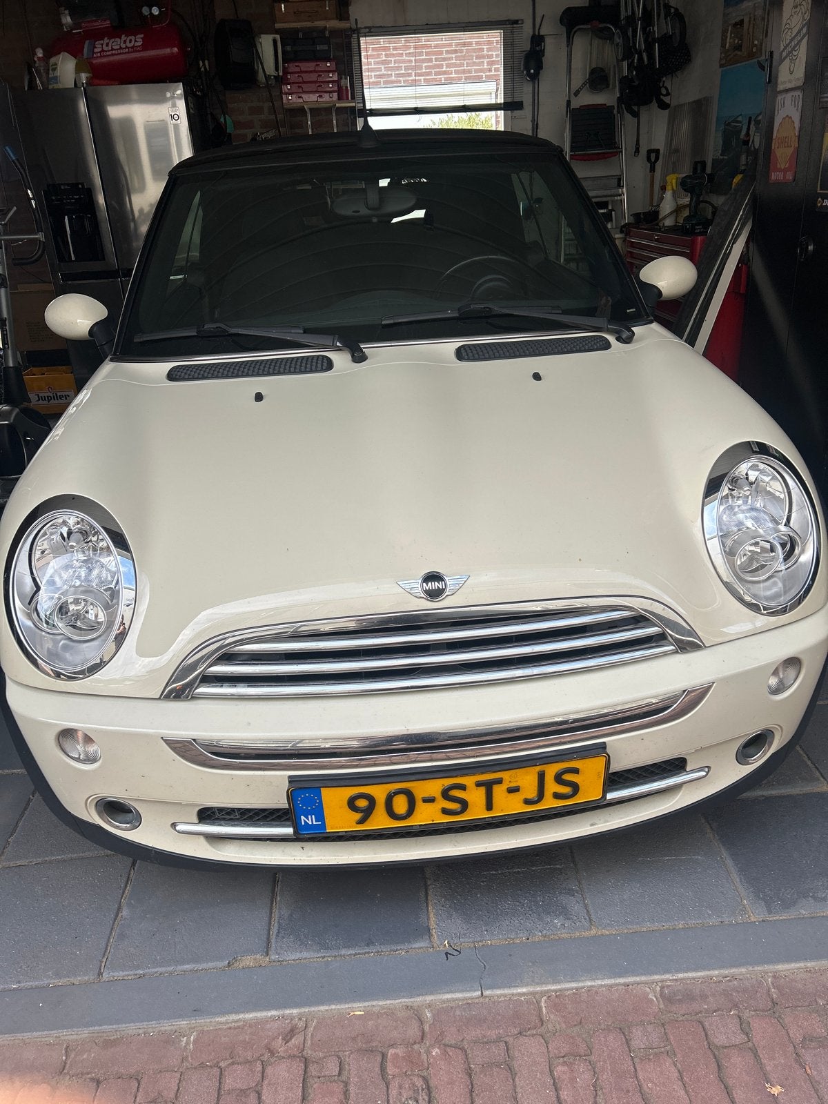 Mini 1.6 16V Cooper Cabrio 2006 Wit, Voorwielaandrijving, Stof, Zwart, 4 cilinders