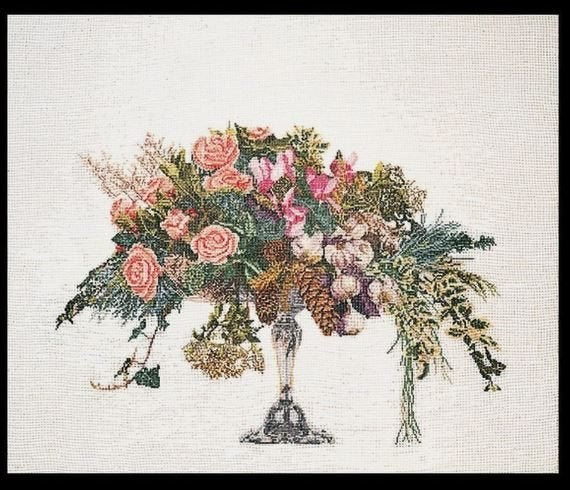 Borduurpakket Lente Winter boeket Thea Gouverneur, Ophalen of Verzenden, Nieuw, Borduurpakket