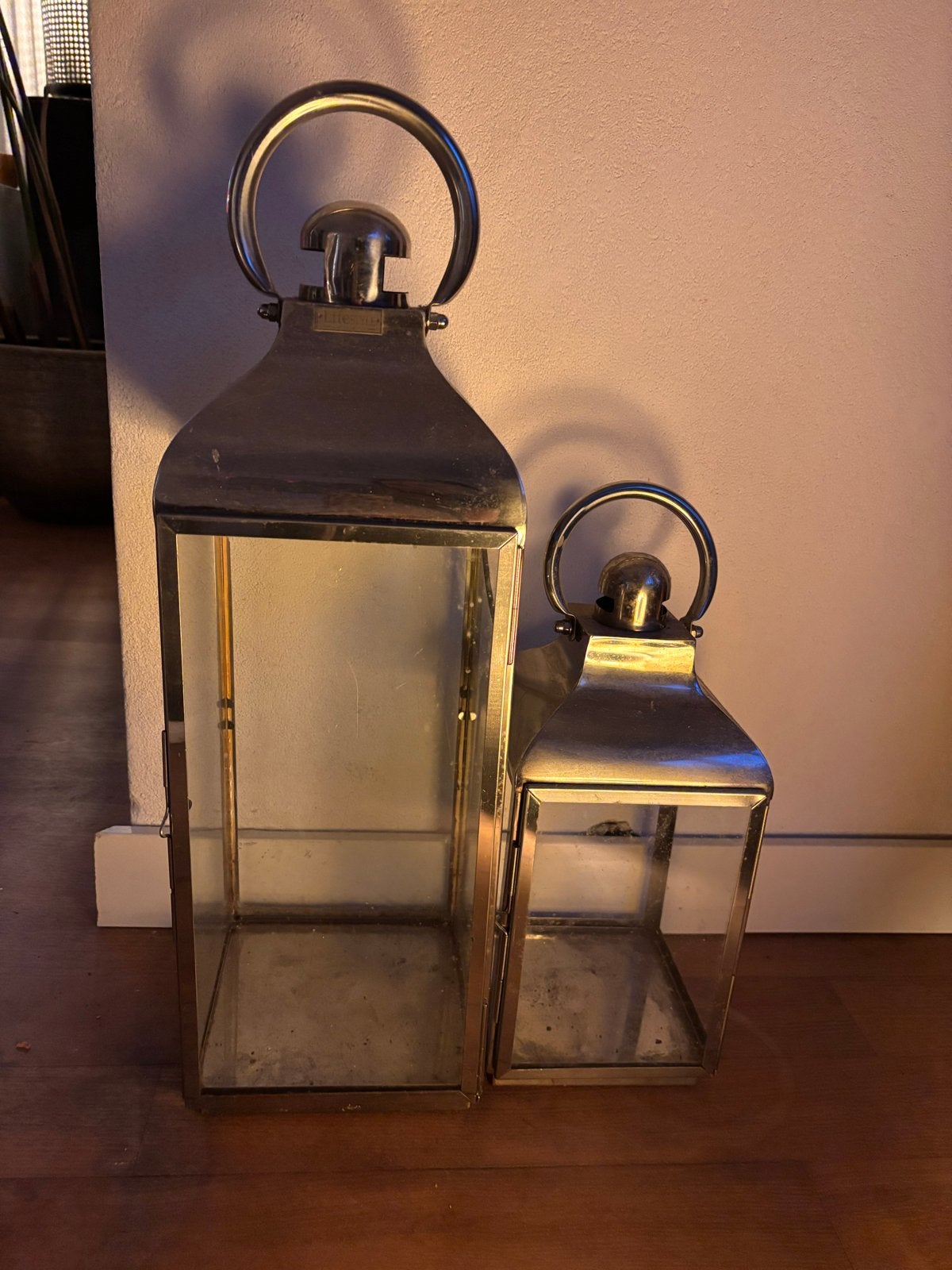 Lifestyle Lantaarns - Chroom en Glas (gratis af te halen), Ophalen, Gebruikt, Zilver, Metaal