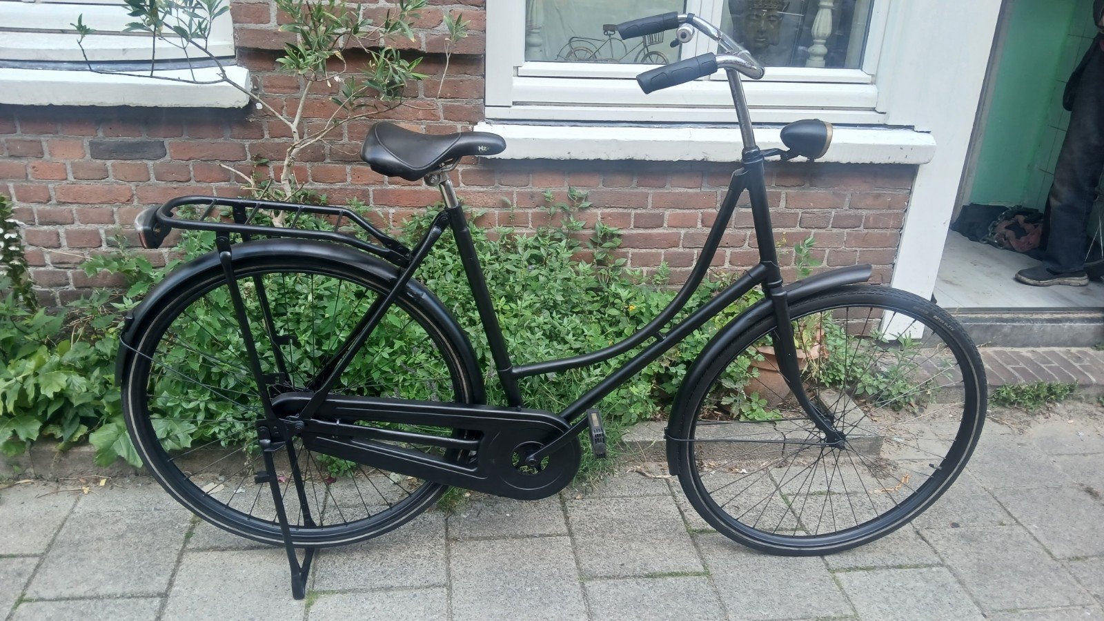 Zwarte Omafiets  #80e#0610058437, Ophalen, Terugtraprem, Gebruikt, Onbekend