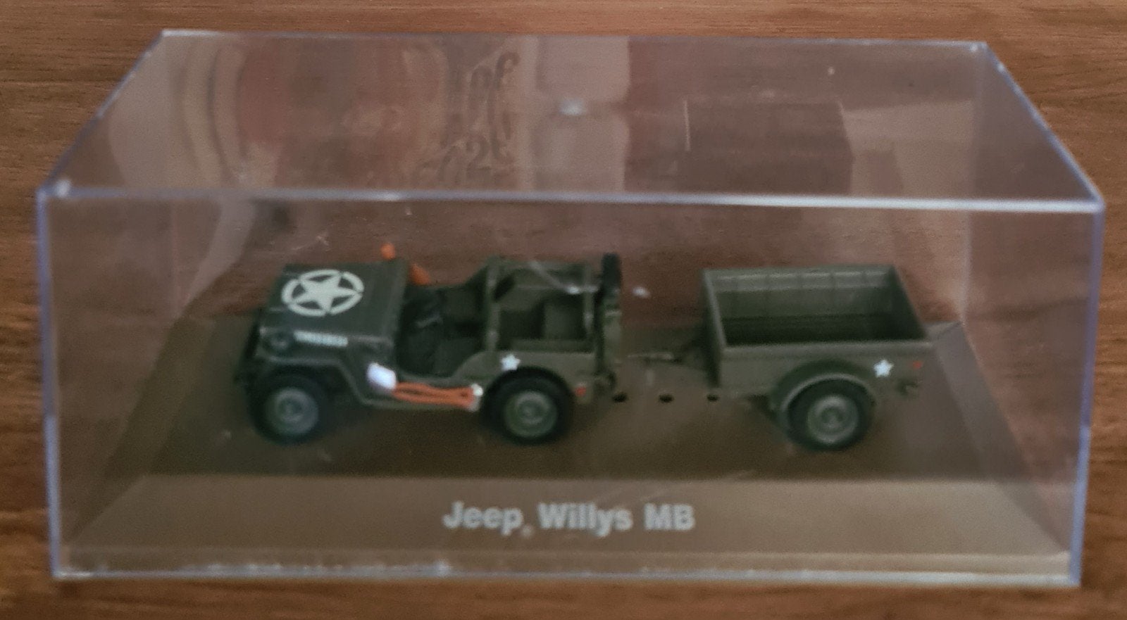 Jeep Willys MB met aanhanger - Editions Atlas, Ophalen, Landmacht, Amerika, Miniatuur of Beeldje