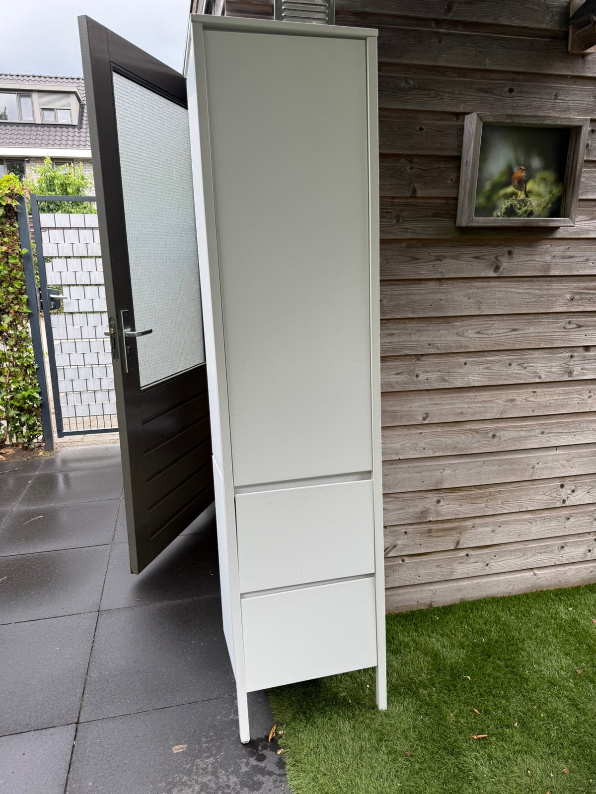 Witte smalle kast met lades en deuren ikea, Ophalen, Gebruikt, 50 tot 100 cm, Minder dan 100 cm