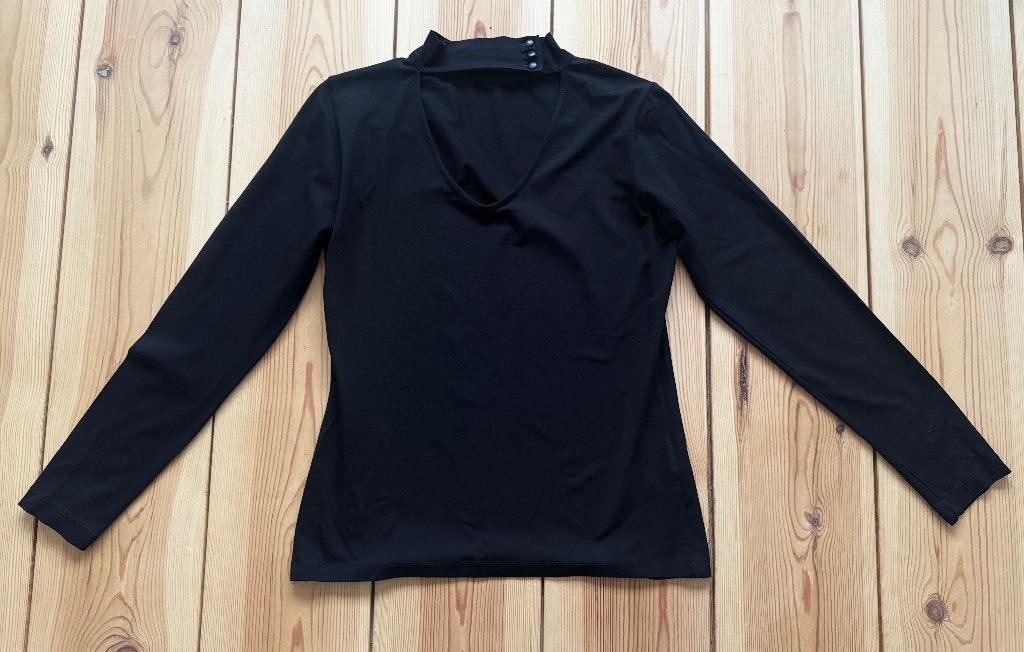 Top / Shirt Juffrouw Jansen - Zwart Choker - Maat 40 / Large, Maat 38/40 (M), Zwart, Ophalen of Verzenden, Zo goed als nieuw