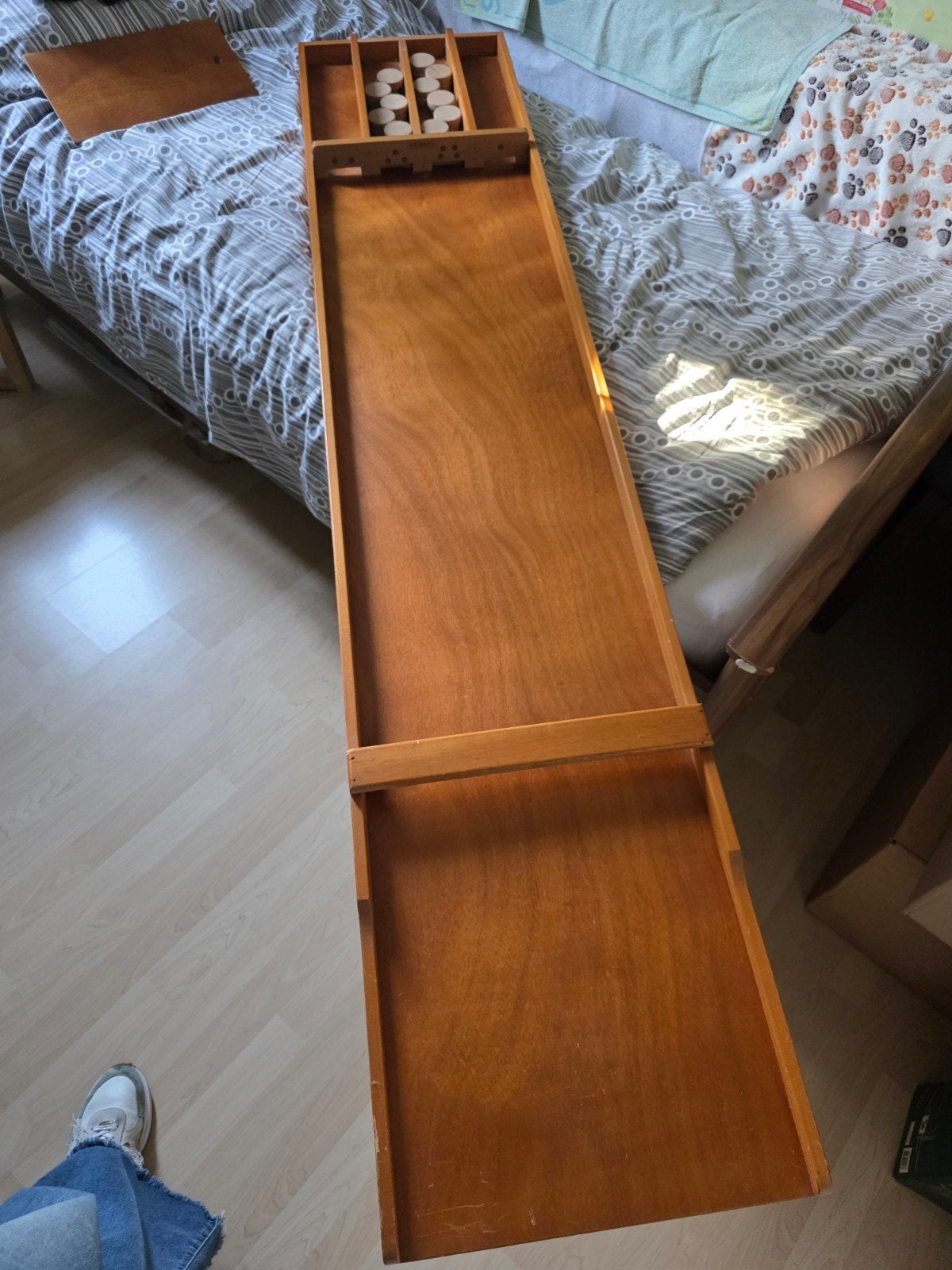 Homas (wedstrijd) Sjoelbak - Klassiek houten spel, Ophalen, Gebruikt, Hommas