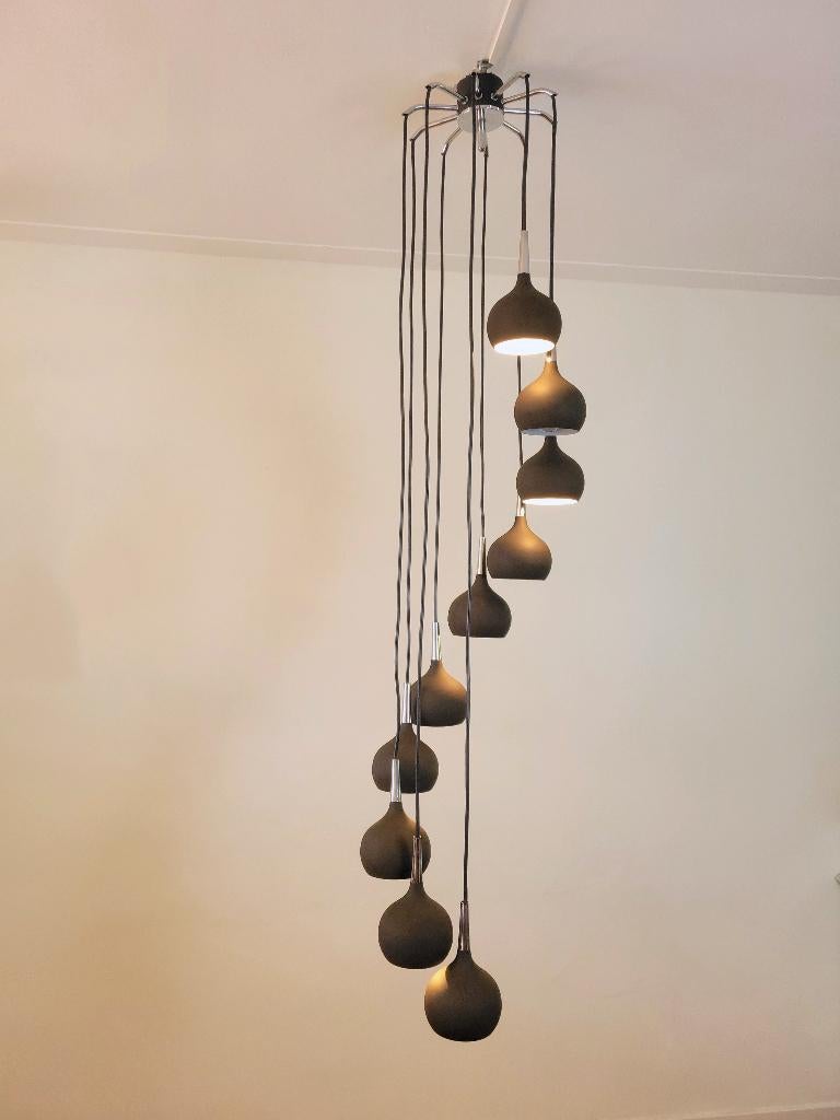 Grote cascade lamp van Hans Agne Jakobsson voor AB Makaryd, Gebruikt, Ophalen of Verzenden, Vintage design, Space Age, Mid Century Modern