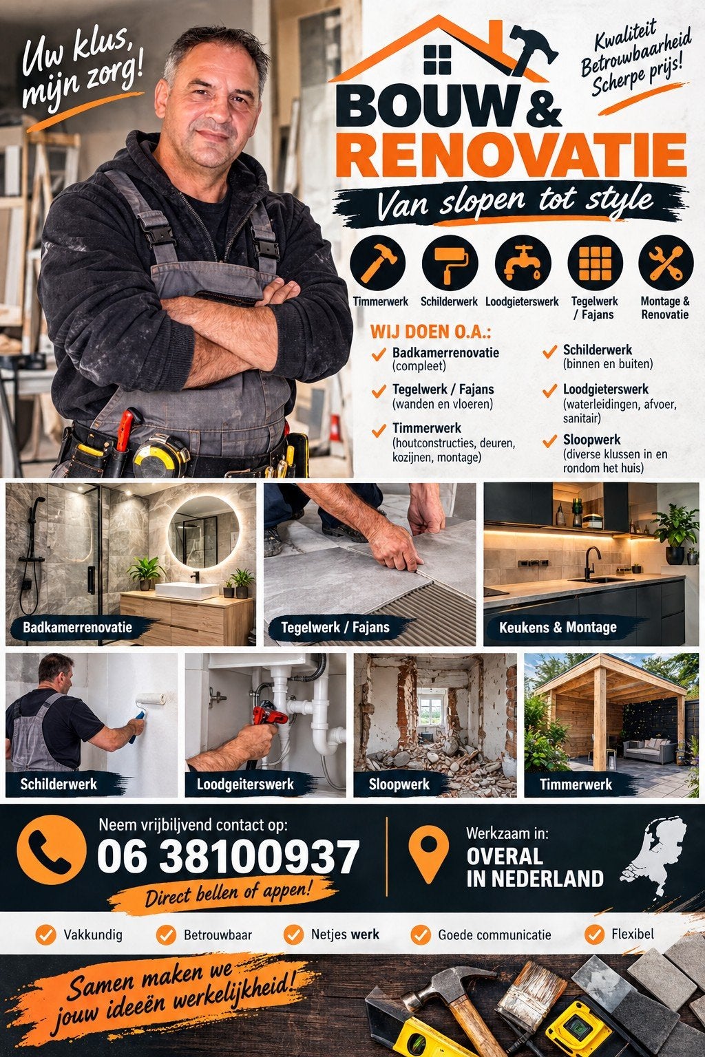 Ervaren vakman | Bouw, Renovatie, Badkamer & TegelwerkOp zoe