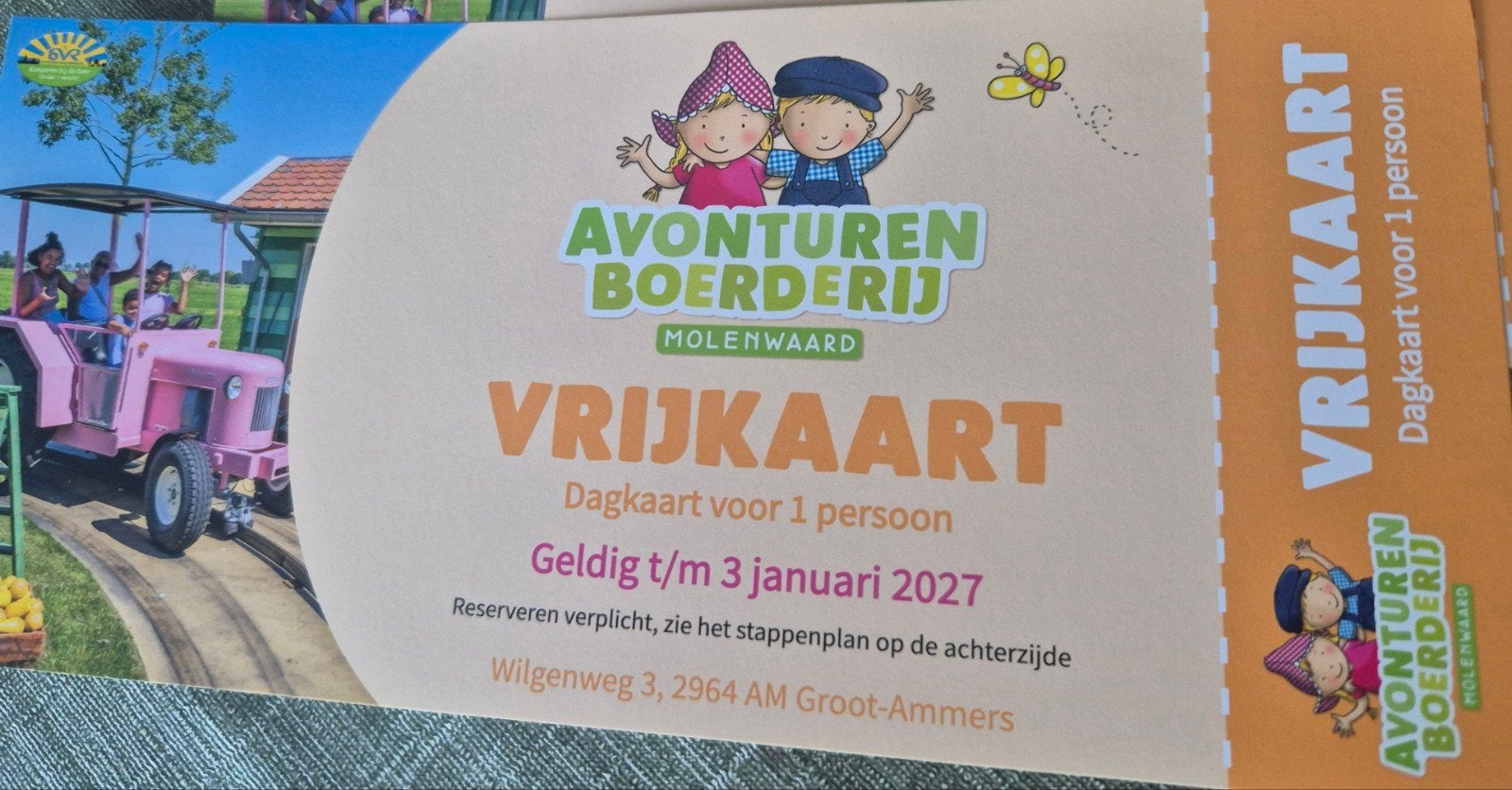 tickets avonturenboerderij Fien en Teun, Tickets en Kaartjes, Drie personen of meer, Ticket of Toegangskaart